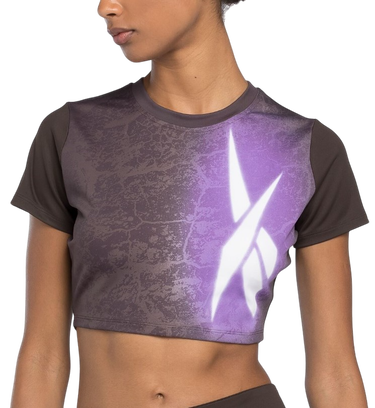 Krop-top Reebok Lux Bold Cropped T-Shirt Lila | 100205572, 3