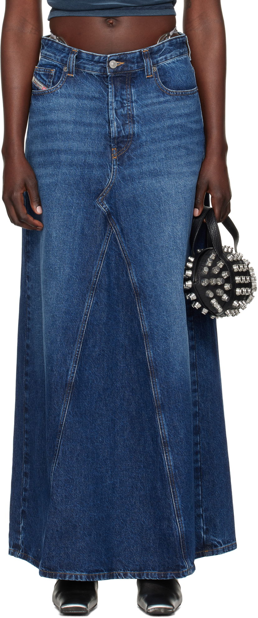Krila Diesel Denim Maxi Skirt Modra | A10716 09I27