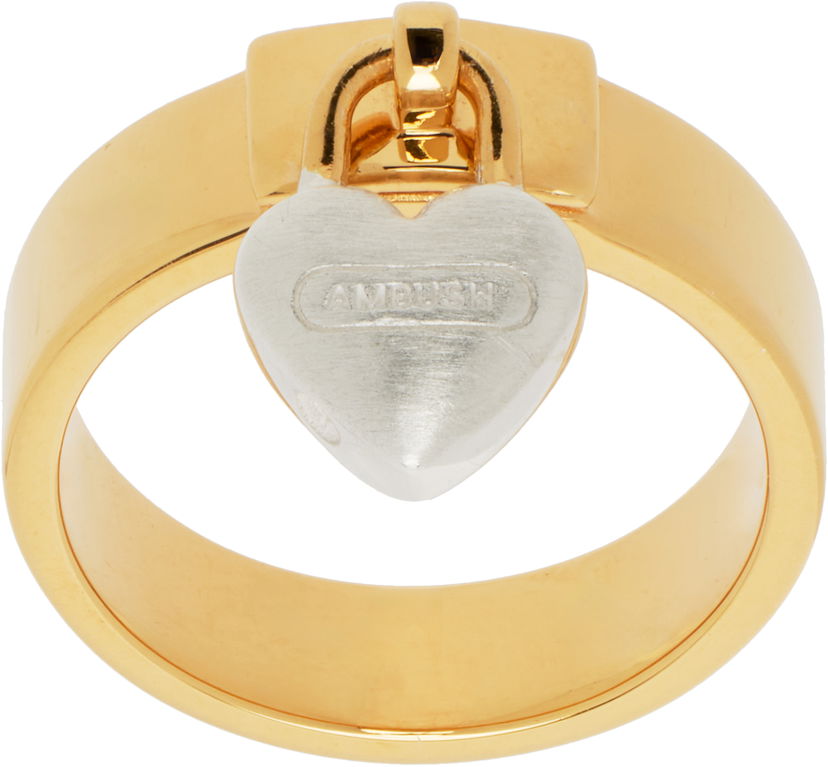 Prstan Ambush AMBUSH Heart Padlock Ring Kovinski | 12114582