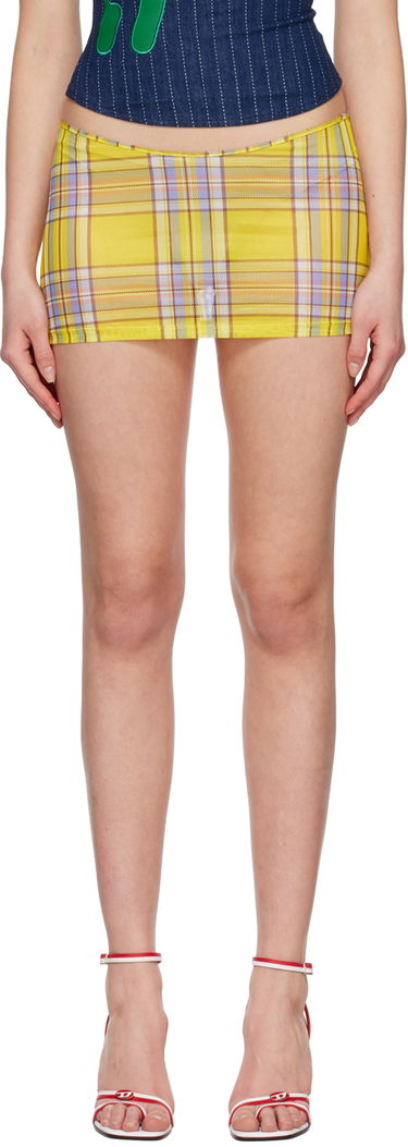 Krila Miaou Miaou Elektra Plaid Miniskirt Rumena | 4014PM2DNP, 0