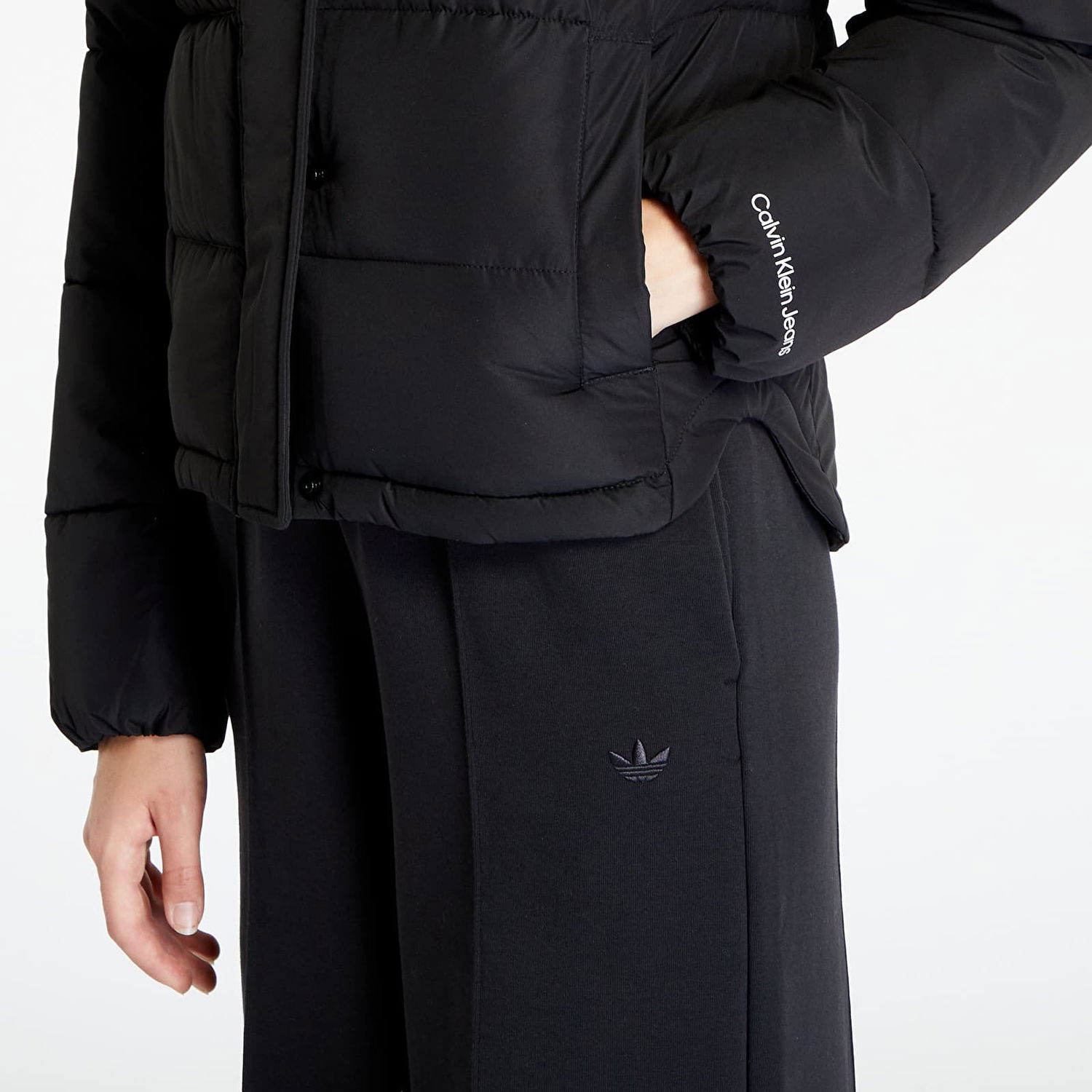 Jakna CALVIN KLEIN Jeans Monologo Non Down Sherpa Jacket Črna | J20J221377 BEH, 1