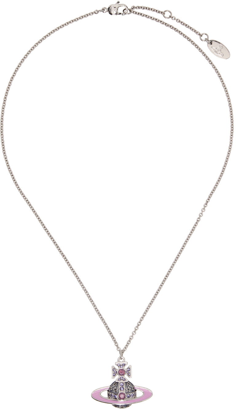 Ogrlica Vivienne Westwood Pendant Necklace Siva | 630203AO-02P540-