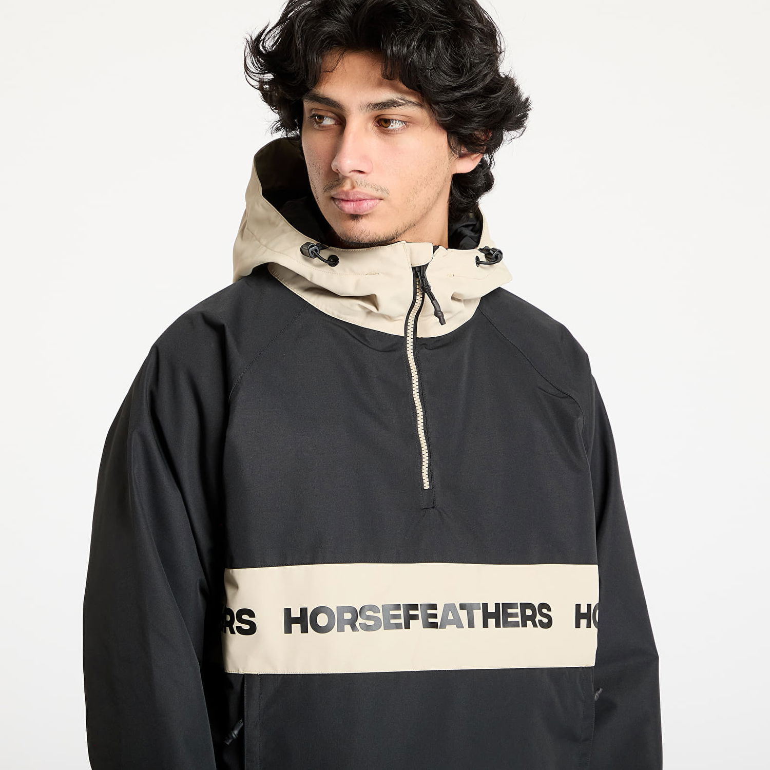 Vetrovka Horsefeathers Horsefeathers Gordie Anorak Jacket Črna | OM322A, 0