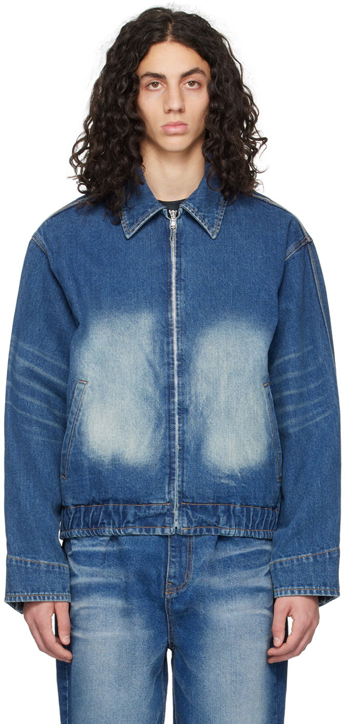 Bomber jakna We11done We11done Faded Denim Jacket Modra | WD-DJ1-23-329-U-BL, 0