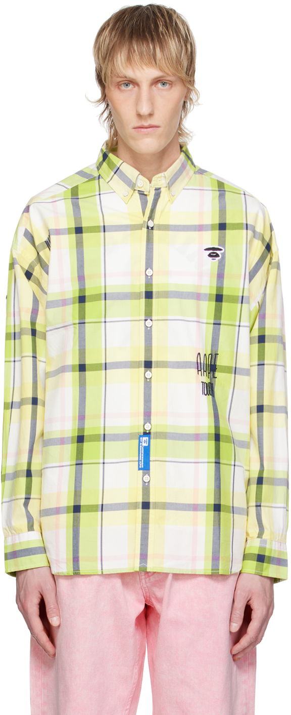 Srajce AAPE by A Bathing Ape AAPE by A Bathing Ape Embroidered Plaid Shirt Rumena | AAPSTM8479XXMGRT