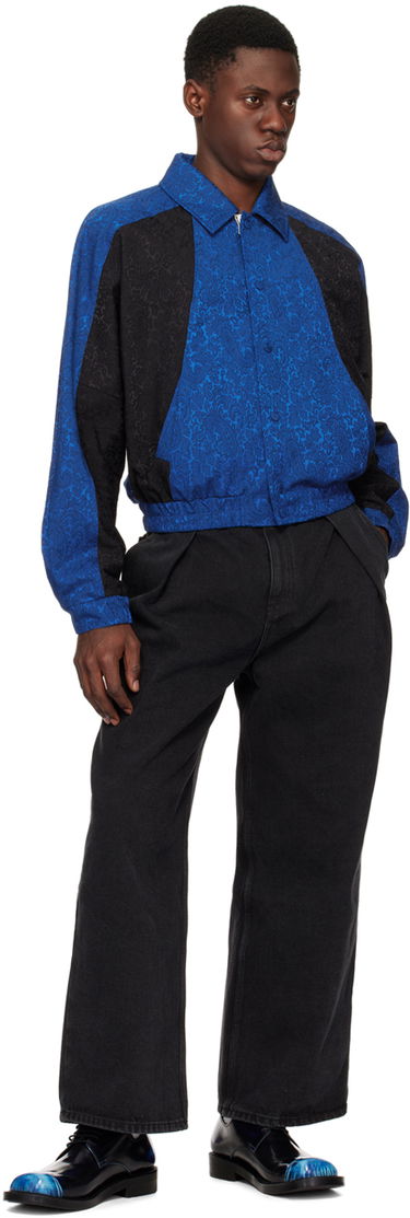 Bomber jakna ADER ERROR Jacquard Button-Up Jacket Modra | BN01SSJK0810BL, 3