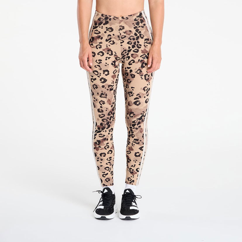 Pajkice adidas Originals Essentials 3-Stripes Animal Print Leggings Bež | JM1865