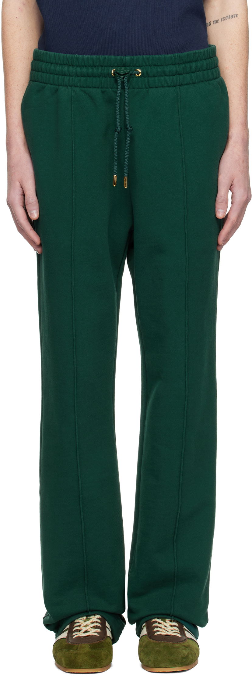 Trenirka Casablanca Diamond Logo Patch Sweatpants Zelena | MPS25-JTR-051-01