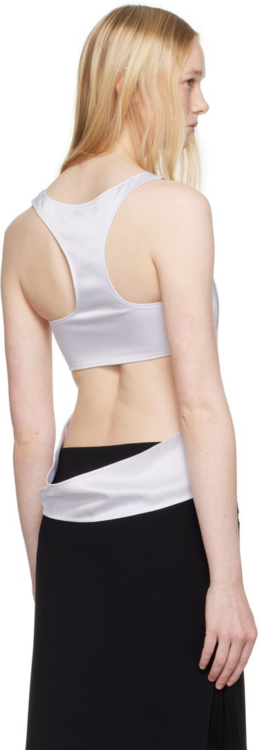 Majica brez rokavov Courrèges Courrèges Infinity Satin Tank Top Bela | 225CDE131PL0160, 2