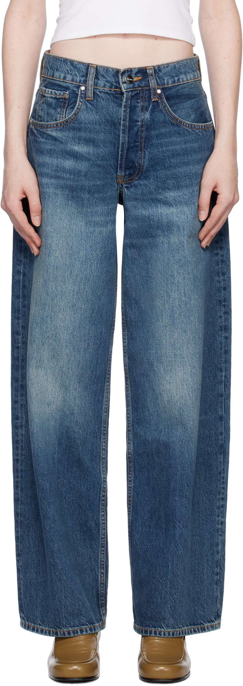 Kavbojke Anine Bing Manon Wide Leg Jeans Modra | A-06-10584-WHD28