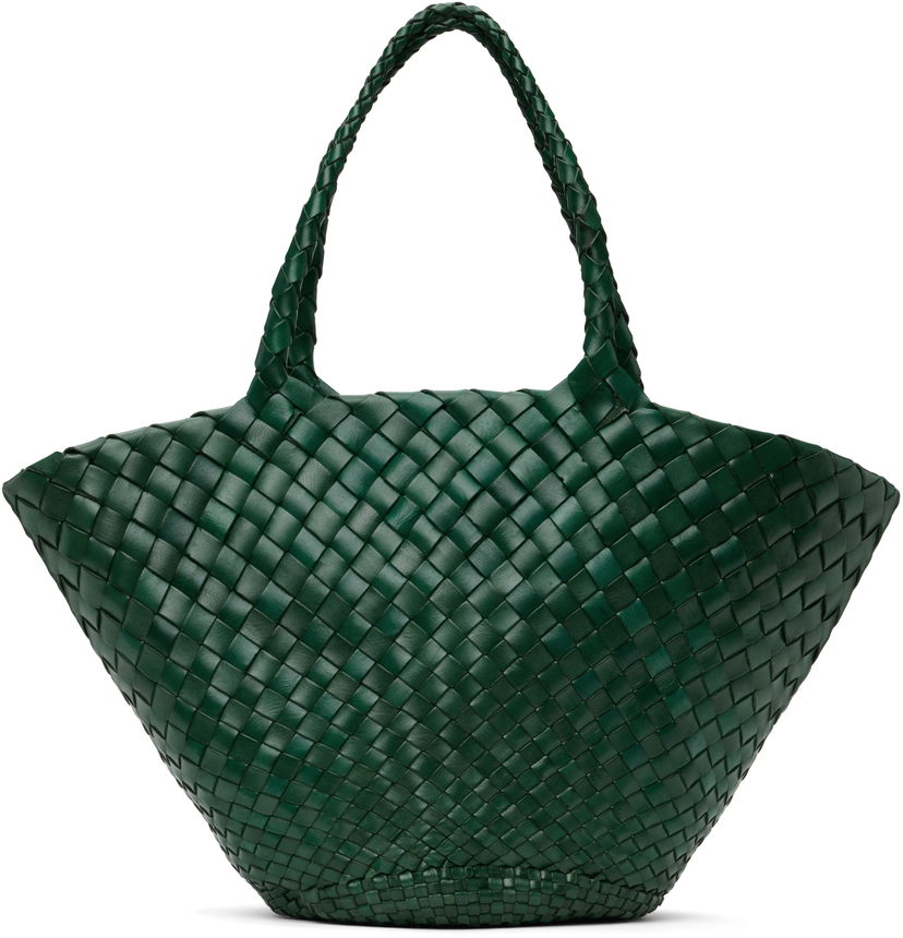 Tote bag Dragon Diffusion Dragon Diffusion Egola Woven Leather Tote Zelena | 8026