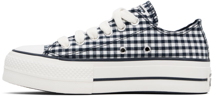 Superge in čevlji Converse Chuck Taylor All Star Lift Platform Gingham Mornarica | A13664C