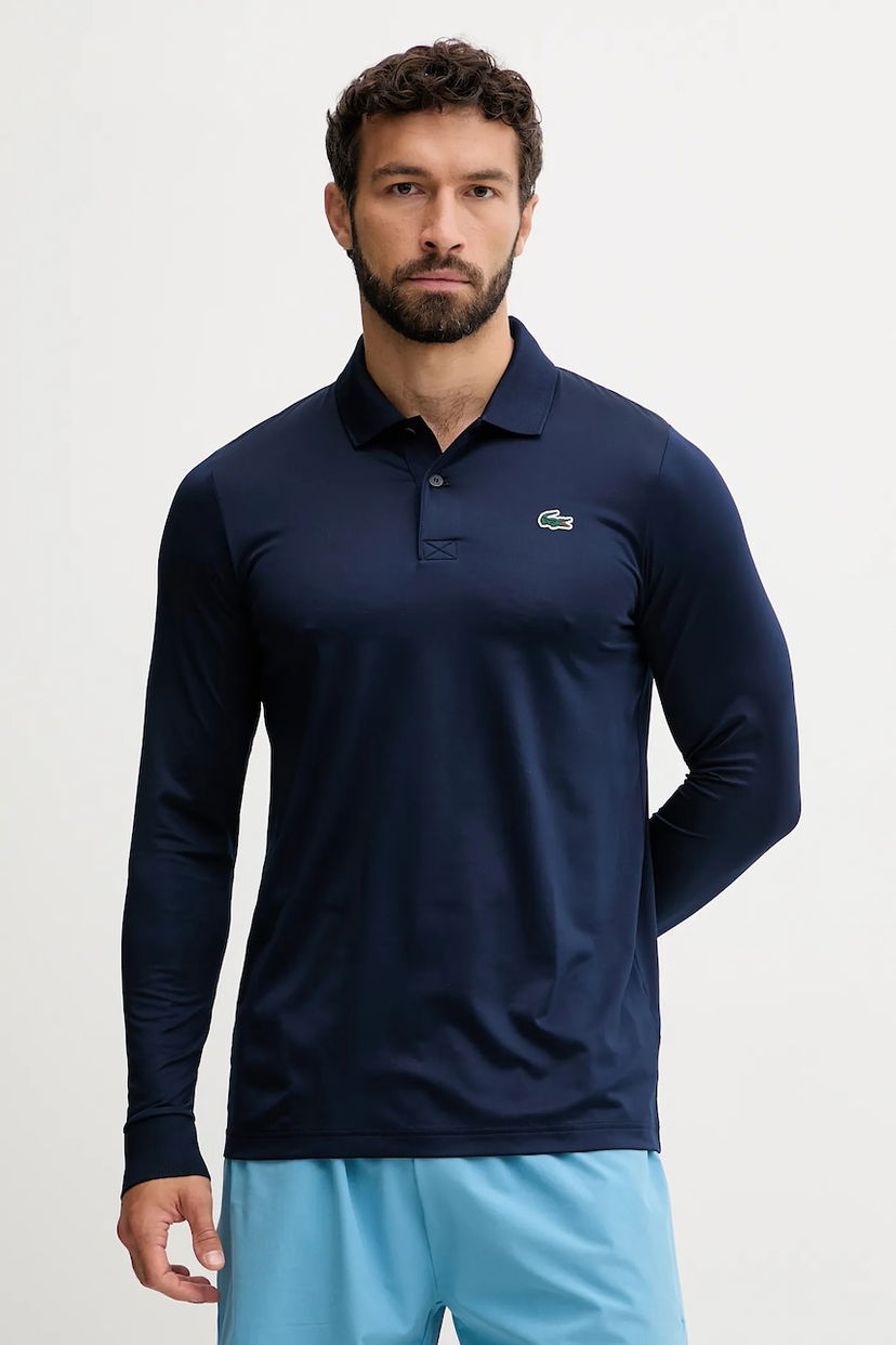 Polo majica Lacoste Long-Sleeved Polo Shirt Mornarica | DH2615