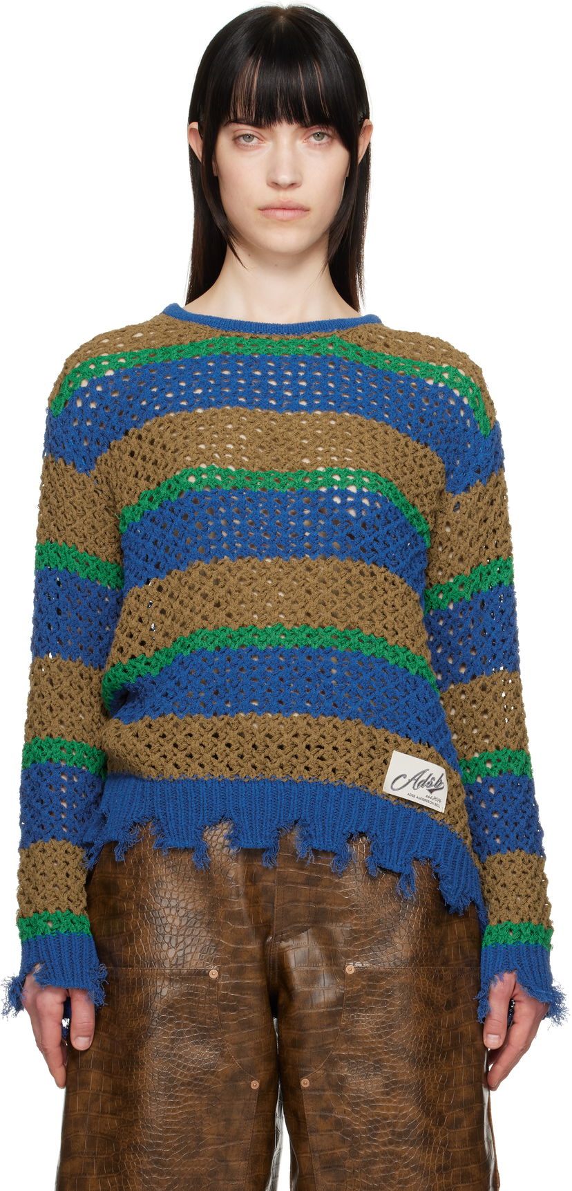 Pleteni pulover Andersson Bell Andersson Bell Damaged Stripe Knit Sweater Večbarvna | atb1239u