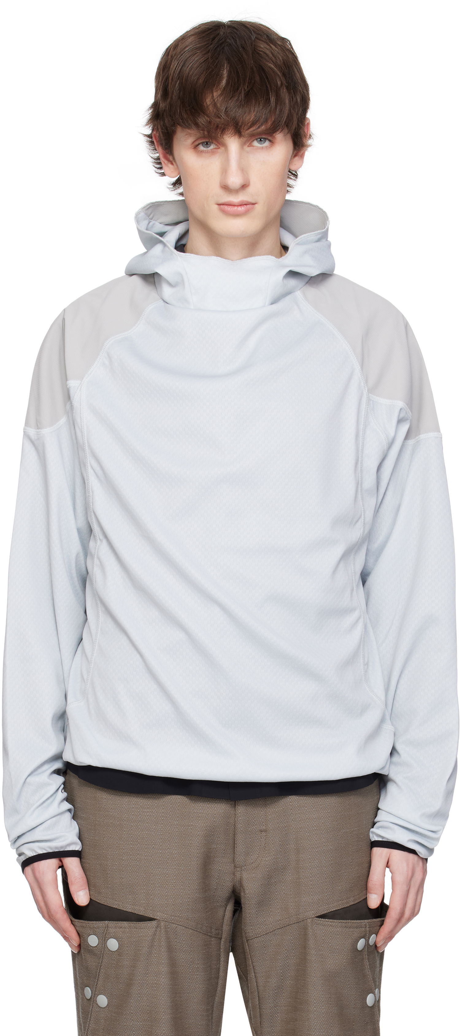 Pulover GR10K GR10K Combact Hoodie Siva | BG824122EI, 0