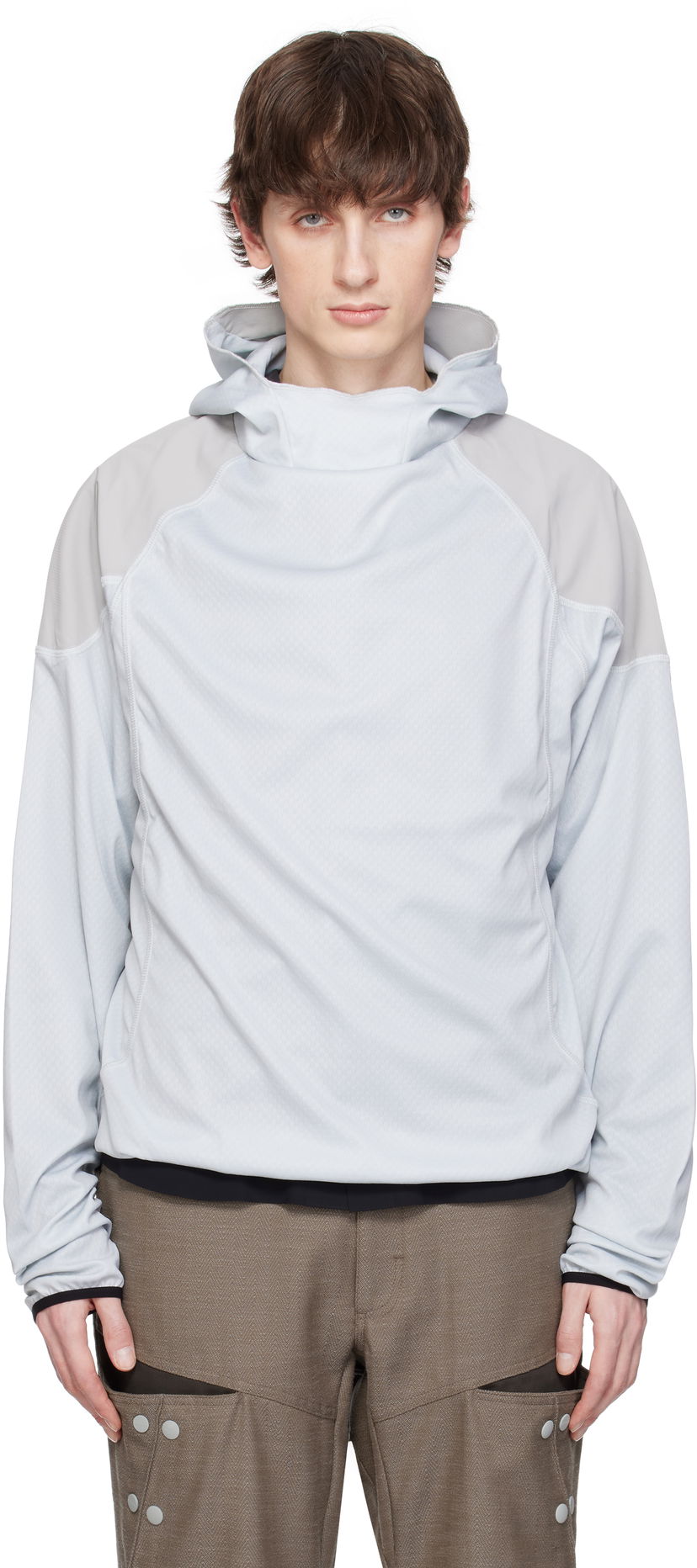 Pulover GR10K GR10K Combact Hoodie Siva | BG824122EI