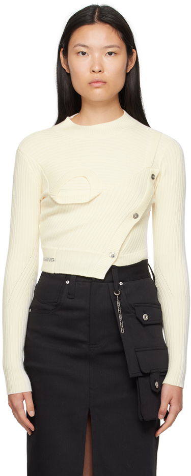 Pleteni pulover Feng Chen Wang Feng Chen Wang Ribbed Asymmetrical Sweater Bež | FWF16KT02, 0