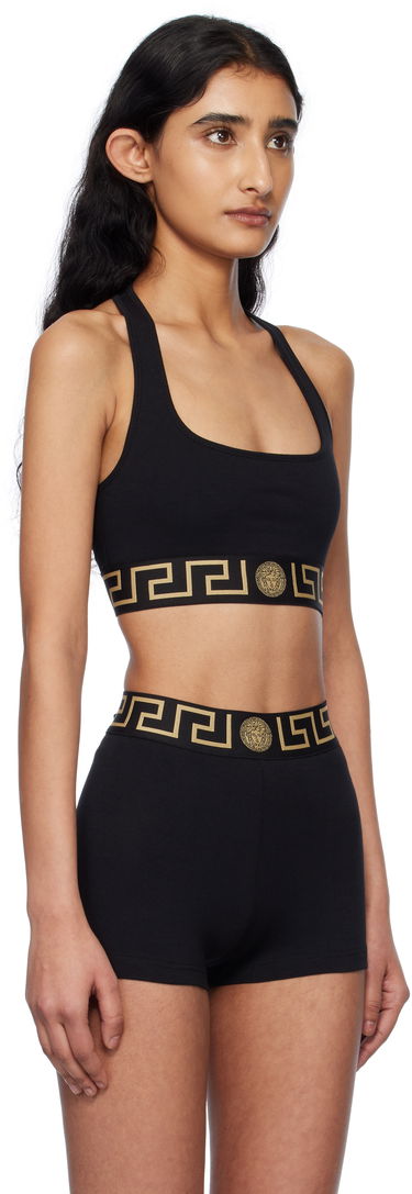 Modrček Versace Versace Greca Border Scoop Bralette Črna | AUD01039_1A10011_A1008, 4