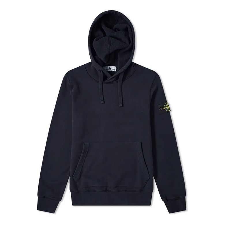Pulover Stone Island Garment Dyed Popover Hoodie Mornarica | 731564120-V0020