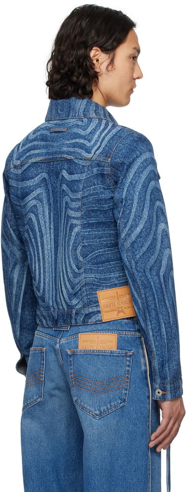 Jakna Jean Paul Gaultier Jean Paul Gaultier Spiral Denim Jacket Modra | 25/34-U-VE114L-D017-5556, 2