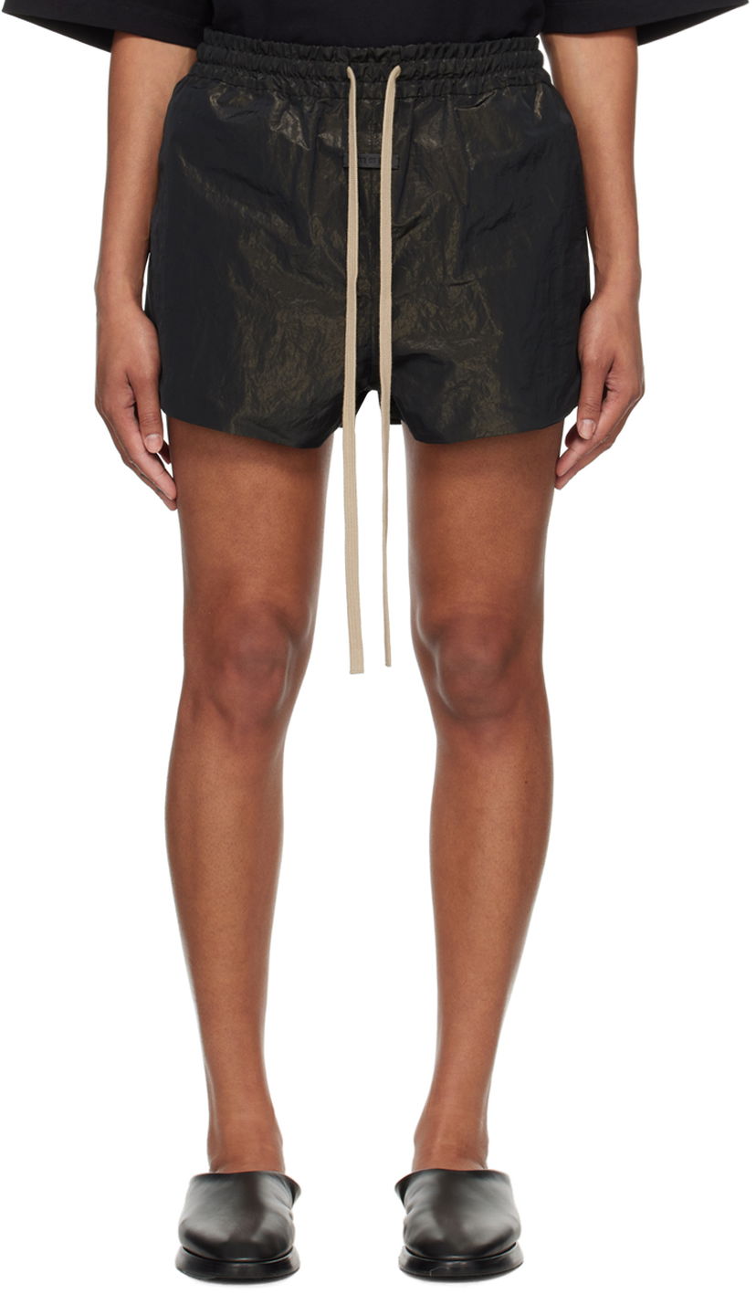 Kratke hlače Fear of God Black Drawstring Shorts Črna | FG840-237WRP