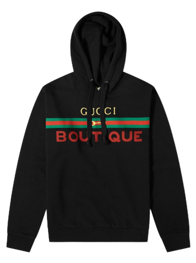 Pulover Gucci Boutique Popover Hoody Črna | 623244-XJCKX-1082