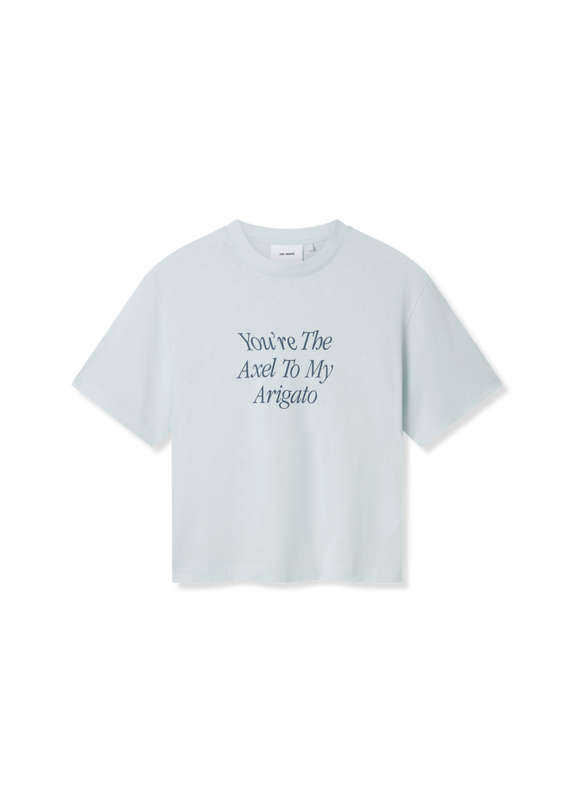 Krop-top AXEL ARIGATO Printed Cropped T-Shirt Modra | A3010001