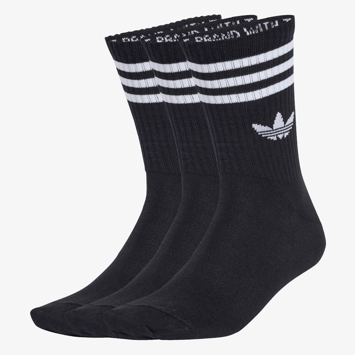 Nogavice adidas Performance 3-Stripes Crew Socks - 3 Pairs Črna | JV7402, 1