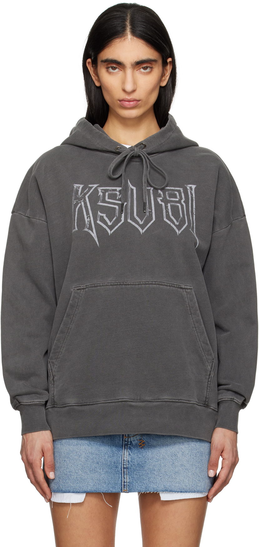 Pulover Ksubi Ksubi Kingdom Oh G Hoodie Siva | WSP25FL004
