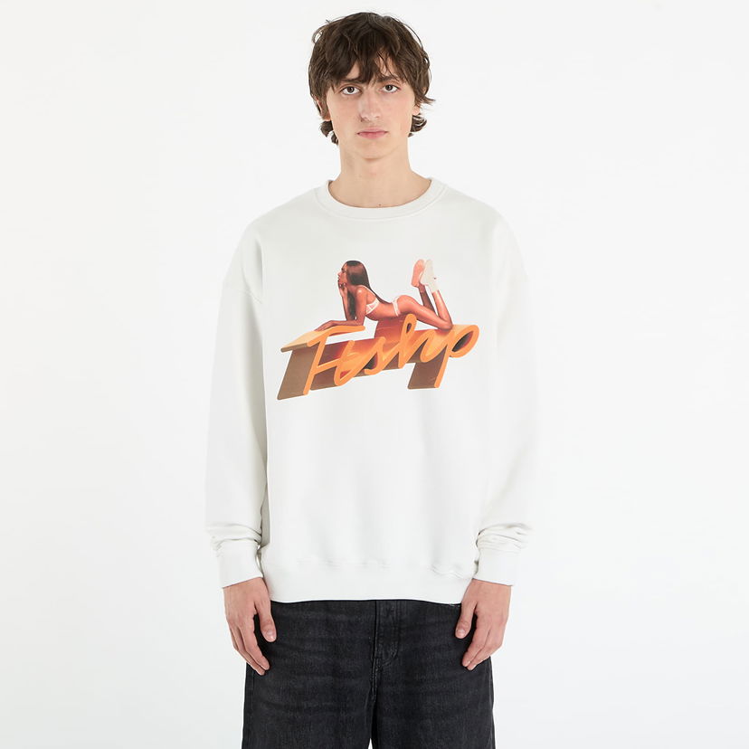Pulover Footshop Playboy x FTSHP Crewneck UNISEX Off White Bela | FTSHP_520