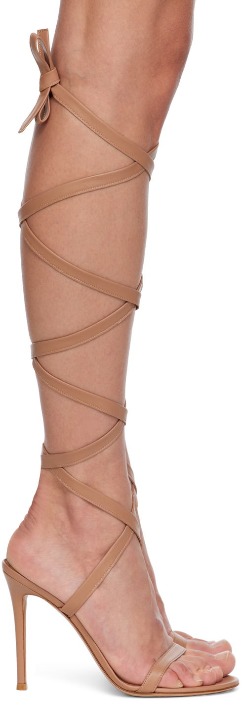 Modni dodatki Gianvito Rossi Gianvito Rossi Borneo Heeled Sandals Bež | G32325.15RIC.NAP