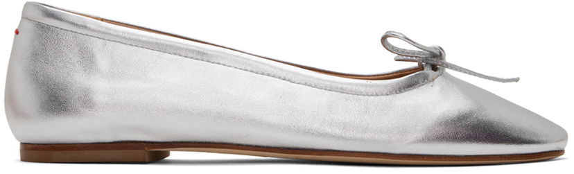 Oblačila Aeyde Aeyde Delfina Ballerina Flats Kovinski | A11-FL-MNLR08FL17-SS24-920-051