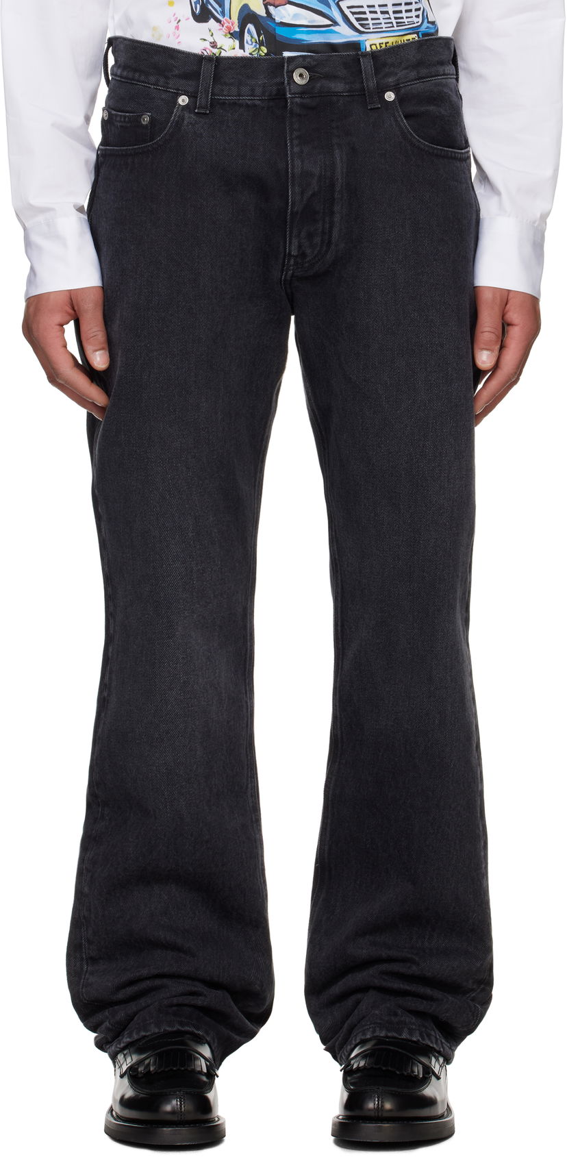 Kavbojke Off-White Off-White Arrow Skate Jeans Črna | OMYA138C99DEN0021300