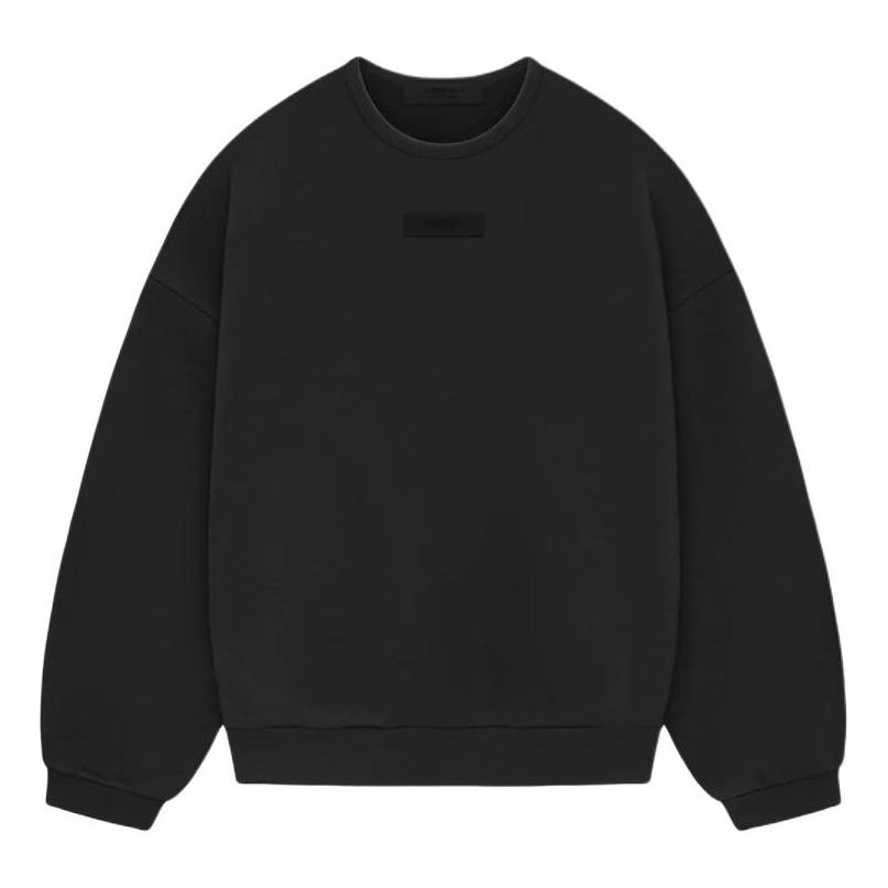 Pleteni pulover Fear of God Essentials Crewneck Sweatshirt Črna | 192SP244684F