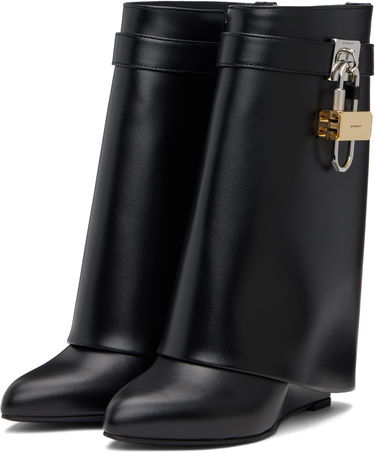 Superge in čevlji Givenchy Givenchy Shark Lock Wedge Ankle Boots Črna | BE602RE147001, 4