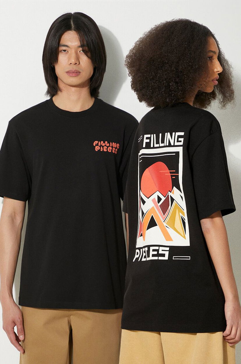 Majica Filling Pieces Filling Pieces Sunset Graphic T-Shirt Črna | 74417021861