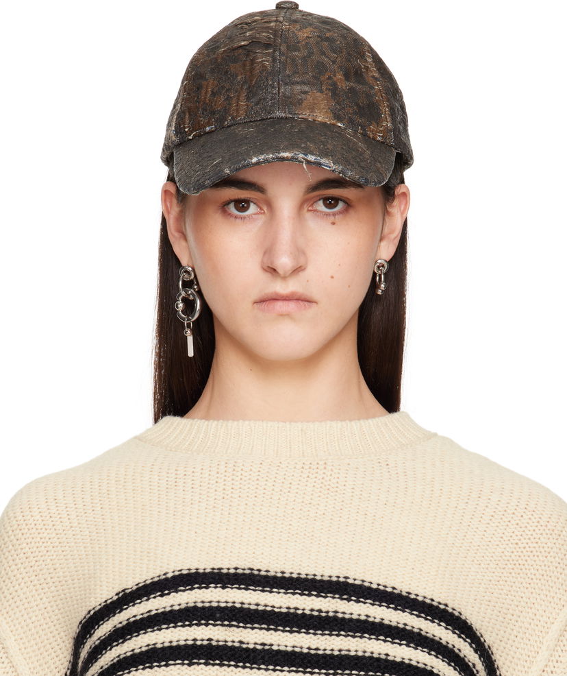 Kapa Acne Studios Acne Studios Distressed Monogram Baseball Cap Rjava | C40401-