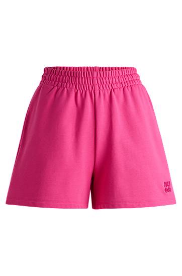 Kratke hlače BOSS Terry Shorts with Embroidered Logo Roza | 50536943