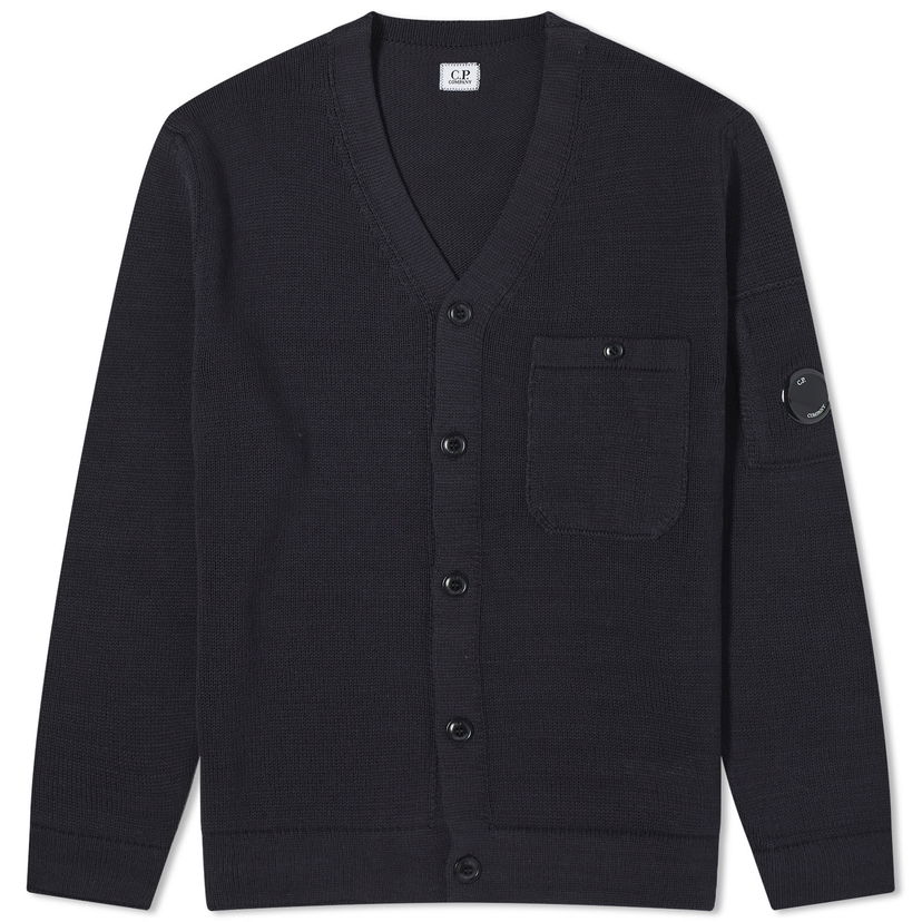 Pleteni pulover C.P. Company Lens Knit Cardigan Mornarica | 16CMKN125A-006482A-888