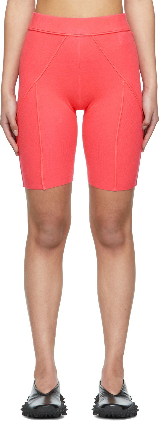 Kratke hlače Helmut Lang Ribbed Bike Shorts Roza | M02HW714