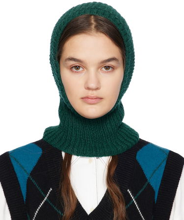 Beanie YMC YMC Wool Knit Balaclava Zelena | QHVMA, 0