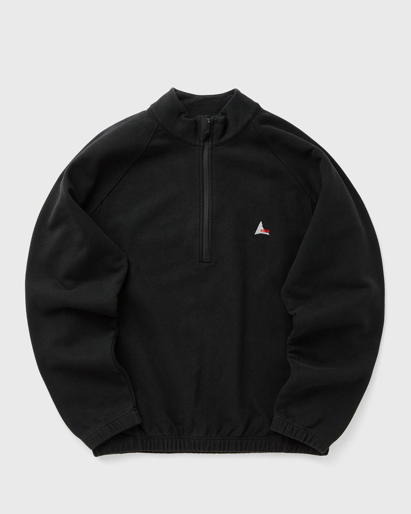 Pulover ROA Heavy Half Zip Sweatshirt Črna | RBMW0334FA241