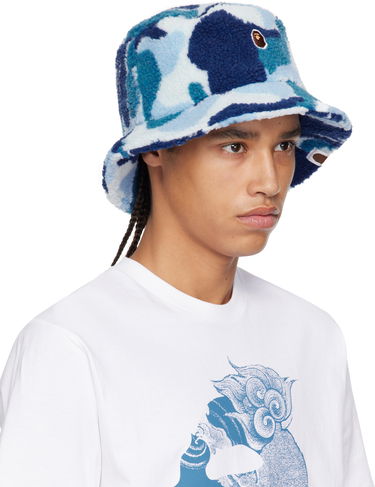 Klobuk BAPE A Bathing Ape ABC Camo Boa Fleece Bucket Hat Modra | 001HTK801006M, 1