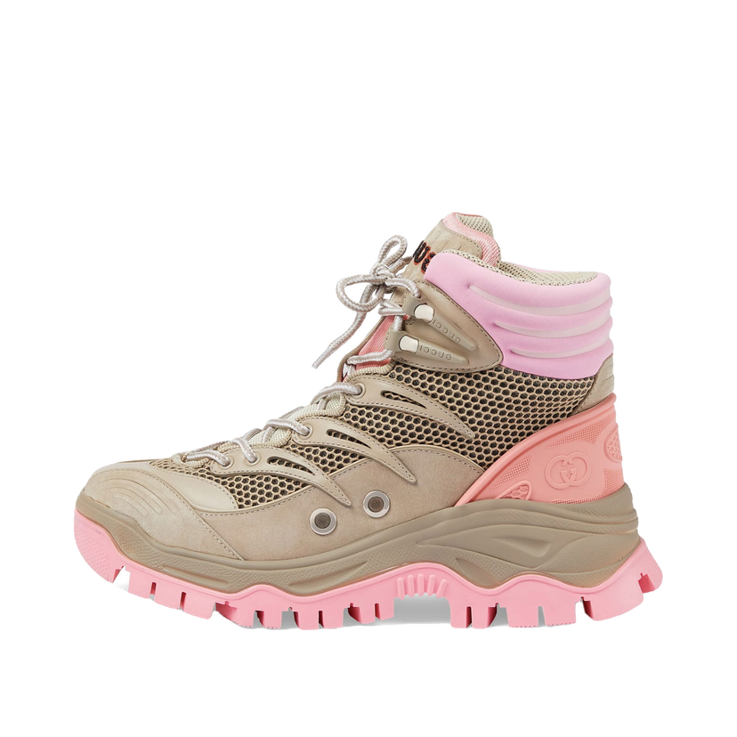 Superge in čevlji Gucci Lace Up Ankle Boot Beige Pink (Women's) Bež | 700256 2KD20 9597