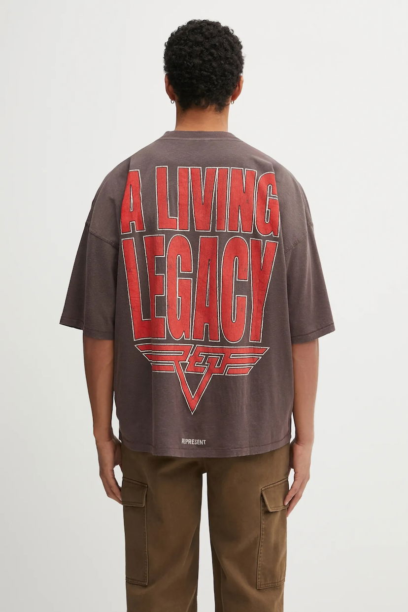 Majica Represent Clo Reversible Living Legacy Tour Printed Oversized T-Shirt Siva | MLM100176