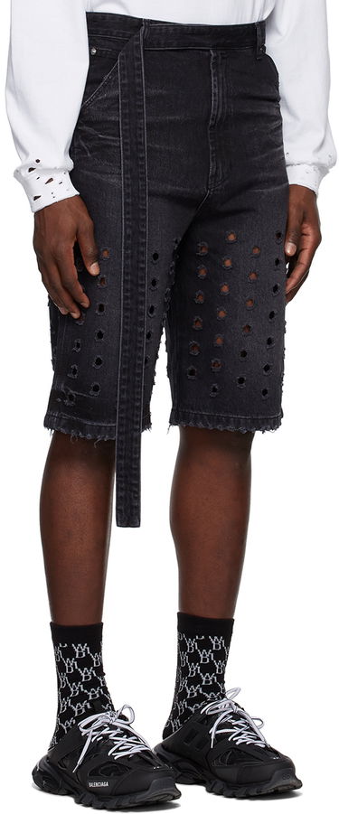 Kratke hlače We11done We11done Denim Eyelet Shorts Črna | WD-DP1-22-358-M-WB, 1
