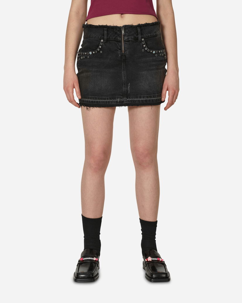 Krila GUESS Western Denim Skirt Used Black Wash Črna | W4GU38D5AK0 GUUB