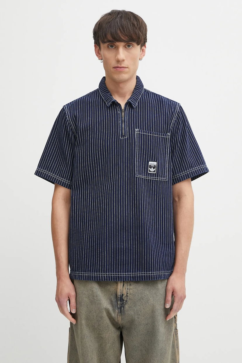 Polo majica adidas Originals adidas Originals Graphic Lo Sh Polo Shirt Mornarica | JW0169