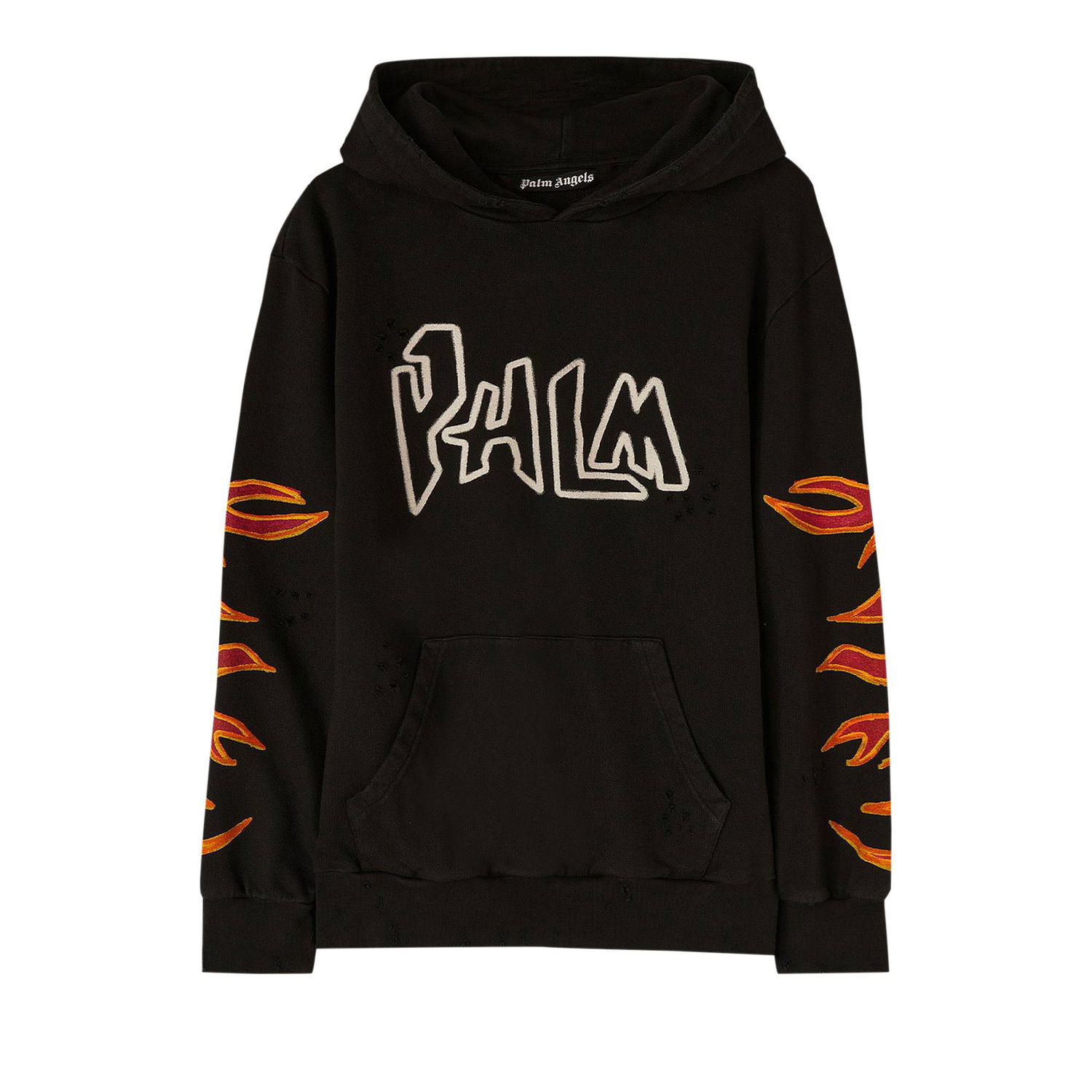 Pulover Palm Angels Graffiti Flames Hoodie Črna | PMBB117F22FLE0021001, 1