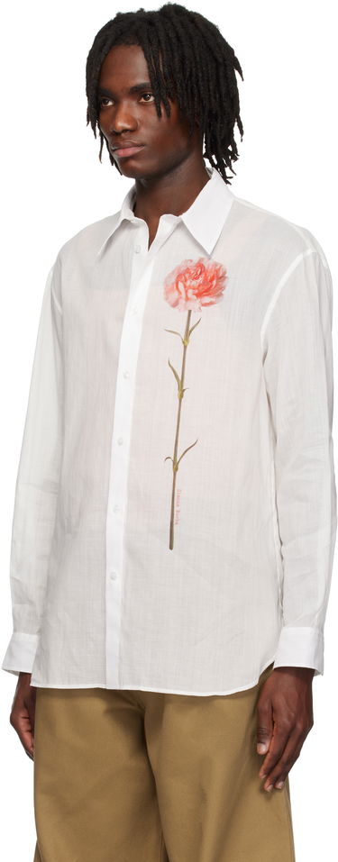 Srajce Simone Rocha Simone Rocha Carnation Print Easy Shirt Bela | 5185P31A 1210, 3